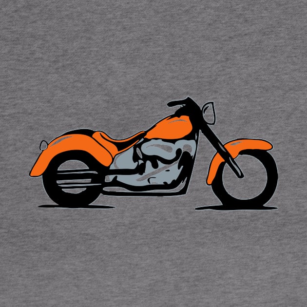 Orange Classic Motorbike by AustralianMate